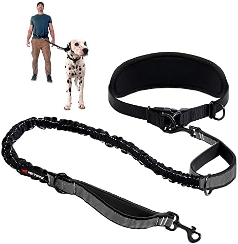 Tuff Pupper Hands Free Bungee Dog Leash, Waist Belt for Running & Walking by TuffPupper