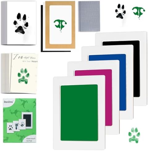 DeerZone Inkless Paw Print Kit,Dog Paw Print Kit,Dog Nose Print Kit by PetMemorialGifts