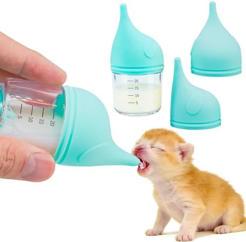 Puppy Bottles for Nursing，Kitten Bottles for Nursing，Pet Feeding Bottle，(Cyan - 20ml) by YeulYuuri