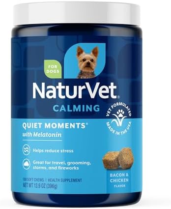 NaturVet Quiet Moments Calming with Melatonin Dog Supplement - 180 Count by NaturVet