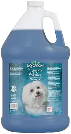 Bio-Groom Super Whitening Dog Shampoo - Whitening Pet Shampoo, Dog Bathing Supplies, Puppy Wash, Grooming Supplies, Cruelty-Free - 1 Gallon by Bio-groom