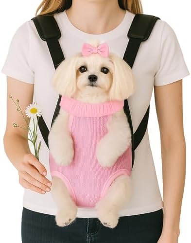 Mosago Dog Backpack Carrier, Front Chest Carrier for Small Dogs, Pink, M by Unknown