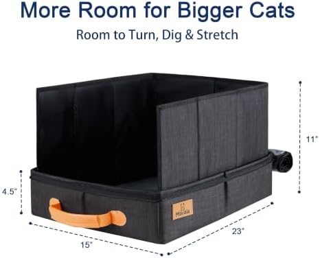 MORAIS Portable Travel Litter Box for Cats, 23"×15"×11" - Image 4