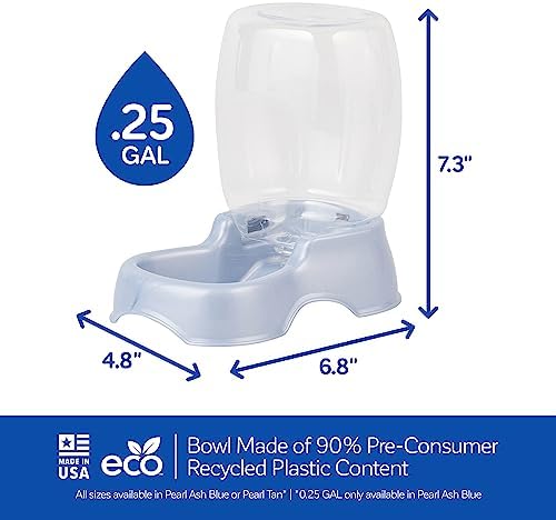 Petmate Pet Cafe Water Dispenser, XS, Pearl Ash Blue, 7.3in, 0.25 GAL (Pack of 6) - Image 3