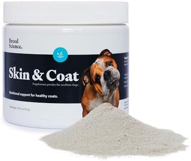 Skin and Coat Supplement Powder for Medium Dogs- Anti Allergy Treatment and Itching Relief - with Vitamins A, E and Biotin - Care Products and Shedding Control Supplements for Itchy Pets by Unknown