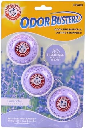 Arm & Hammer OdorBusterz® Odor Eliminator Balls, Lavender, 3 Count – Baking Soda Odor Control for Closets, Drawers, Hampers & Small Spaces by ARMHAMMER