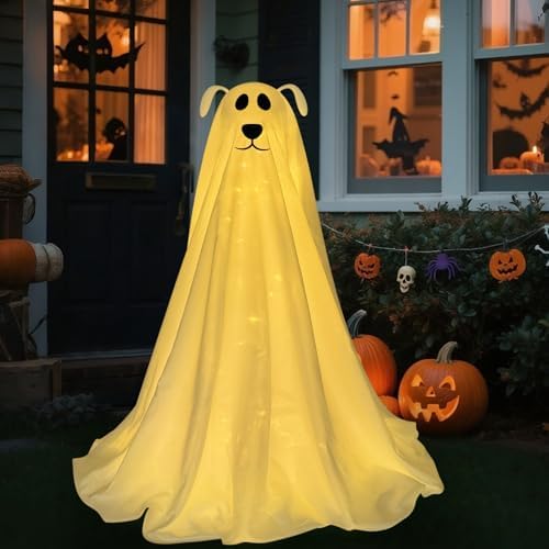 Halloween Decorations, 2.5FT Light Up Halloween Ghost Dog with Remote - Image 7