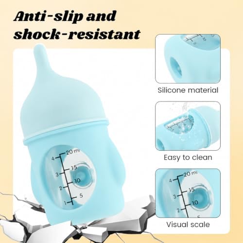Pet Feeder Bottle Puppy Bottles for Nursing Animal Feeding Bottles Kitten Bottle for Nursing Dog Cat Milk Feeding Bottl e (Blue) - Image 2