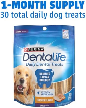 Dentalife Daily Oral Care Dog Treats for Large Dogs, Chicken, 30 ct. - Image 4