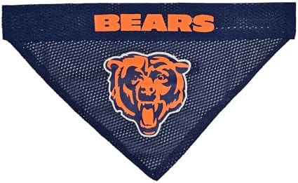 NFL DOG BANDANA - CHICAGO BEARS REVERSIBLE PET BANDANA. 2 Sided Sports Bandana with a PREMIUM Embroidery TEAM LOGO, Large/X-Large. - 2 Sizes & 32 NFL Teams available - Image 2