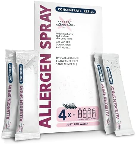 Allergy Asthma Clean Allergen Spray Refill 4 Pack 135oz by AllergyAsthmaClean