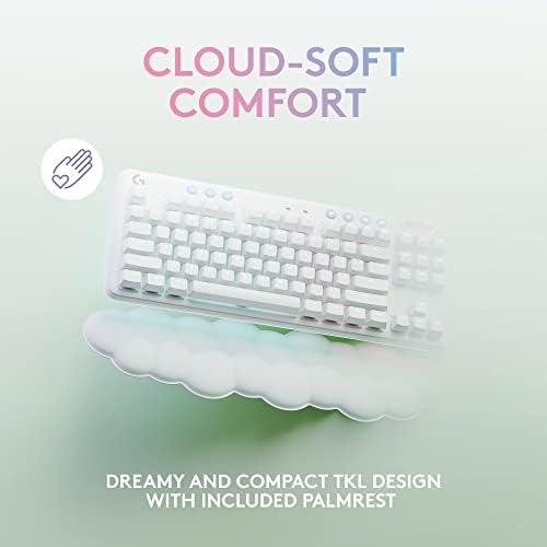 Logitech G715 Wireless Mechanical Gaming Keyboard - White Mist | LIGHTSYNC RGB, Lightspeed wireless, mechanical linear switches, keyboard palm rest, PC/Mac compatible - Image 10
