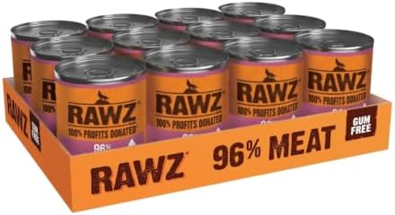 Rawz 96% Meat Canned Wet Food for Dogs 12 Pack/ 12.5 oz. Cans (Beef/Beef Liver with Goats Milk) - Image 2