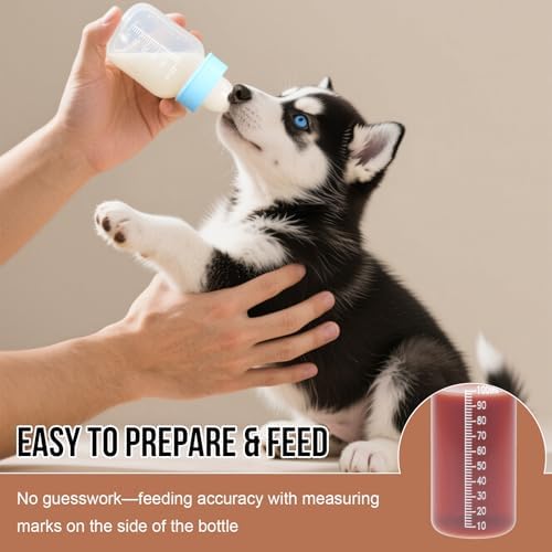 Puppy Kitten Nursing Bottle 4oz - Small Animal Feeding Kit with Nipples | Hand Feeding Supplies for Puppies, Kittens, Rabbits, Ferrets & Newborn Pets - Image 7
