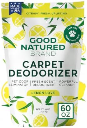 Good Natured Brand Carpet Deodorizer & Pet Odor Eliminator Powder, 60oz by GoodNaturedBrand