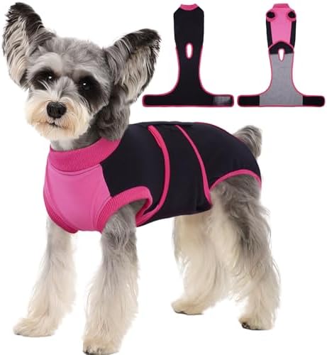 Kuoser Dog Recovery Suit, Female Male Spay Neuter Surgery Suit, Black, XS by Kuoser