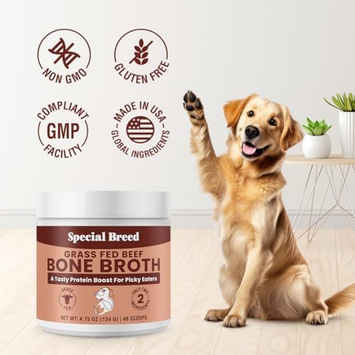 Bone Broth Powder for Dogs and Cats - Dog & Cat Food Topper for Picky Eaters - Grass Fed Beef Bone Broth Supplement - Supports Hydration, Joint, Immunity & Heart Health - Serve Dry or Wet - 4.75oz - Image 7