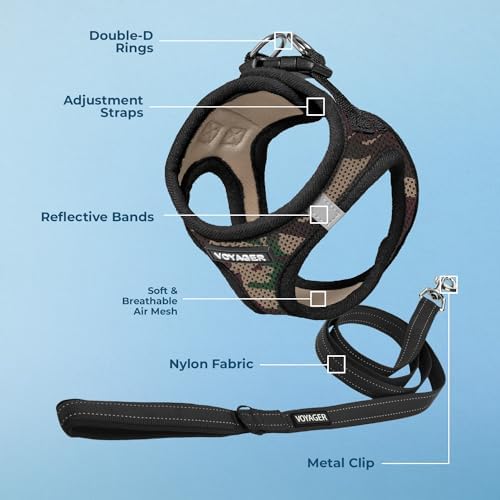 Best Pet Supplies Voyager Step-in Air All Weather Mesh Harness and Reflective Dog 5ft Leash Combo with Neoprene Handle, for Small, Medium and Large Breed Puppies - Army/Black Trim, X-Small - Image 4