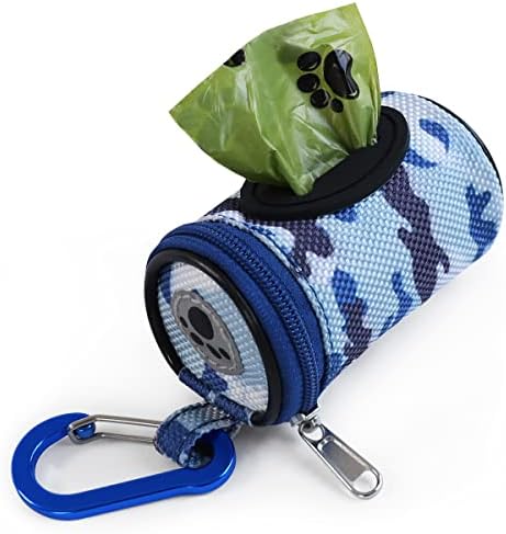 FURHAB Dog Poop Bag Holder for Leash with Carabiner Clip Soft Fabric by FURHAB