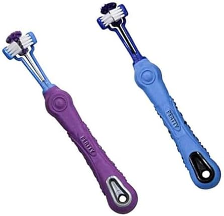Orgrimmar 2 Pcs 3-Sided Pet Toothbrush Dog Cat Mouth Dental Teeth Care by Orgrimmar