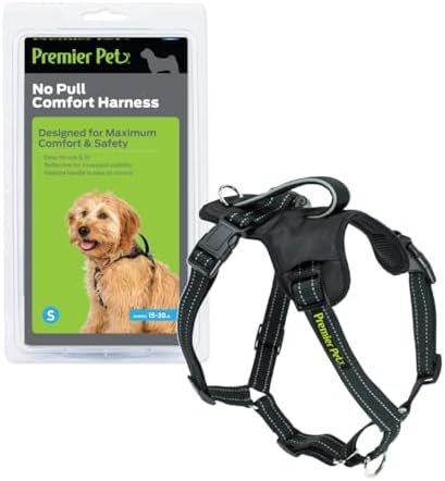 Premier Pet No Pull Comfort Dog Harness, Black, Small by PremierPet