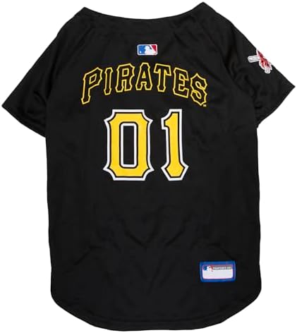 Official MLB Pittsburgh Pirates Pet Jersey for Dogs & Cats, Size XX-Large - Stylish Baseball Jersey for Your Furry Fan- Show Off Team Spirit with The Perfect Fan Apparel Gear for Pet, Dog & Cat by PETSFIRST