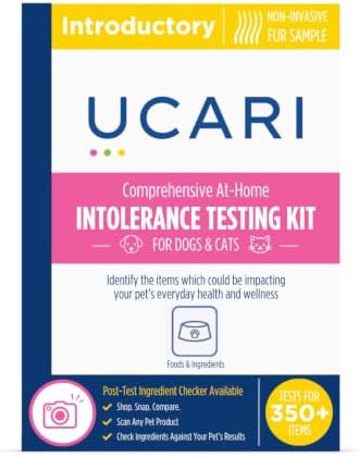 UCARI Pet Intolerances Insight Kit | Fur Analysis for Dogs & Cats | Screens for 350+ Intolerances to Foods and Ingredients | At-Home Fur Sample Test Kit by Ucari
