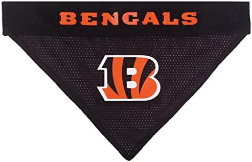 Pets First NFL Cincinnati Bengals Reversible Bandana Size XX-Large for Dogs & Cats. 2 Sided Sports Bandana, Premium Embroidery Team Logo, Many NFL Teams Available - Image 2