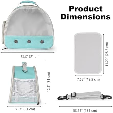 Guinea Pig Carrier,Guinea Pig Carrier for 2,Ventilation Carrier for Bearded Dragon,Reptile Travel Carrier for Lizards Sugar Glider Hedgehog Rat Parrot Birds,Airline Approved Green - Image 2