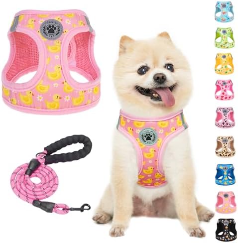 BEAUTYZOO Dog Harness Medium Sized and Leash Set,No Pull Pet Vest - Duck, M by BEAUTYZOO