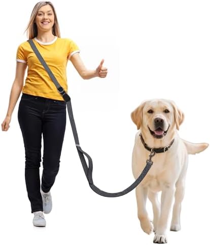Hands Free Dog Leash,Galaxy Reflective,Crossbody Dog Leash,Black by JCHOUSEPetSupplies
