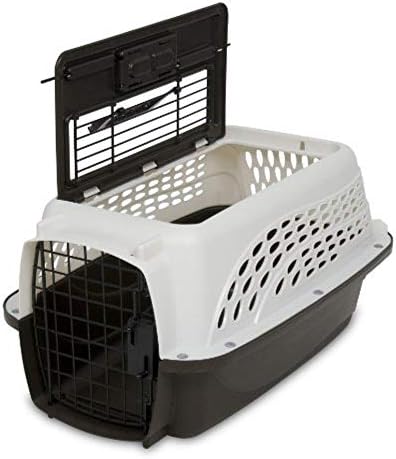 Petmate Two Door Plastic Pet Kennel for Small Dogs and Cats, 19in, White by Petmate