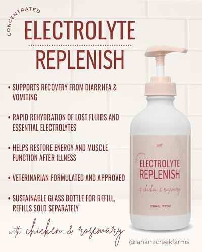 Lanana Creek Farms® Electrolyte Replenish 7.7 oz Glass Bottle with Pump | Vet-Formulated Hydration Booster | Restore Balance and Promote Recovery | Made in the USA - Image 3
