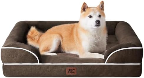 EHEYCIGA Orthopedic Dog Beds Large Sized Dog, Waterproof Washable Pet Bed by EHEYCIGA