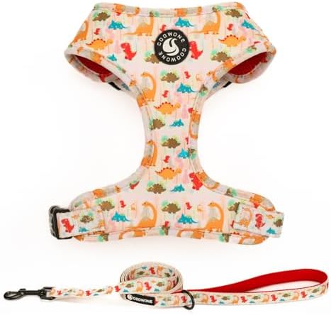 Dog Harness and Leash Set, Adjustable Dog Harness, Dog Leash, No Pull No Choke Puppy Harnesses for Walking Training for Small Medium Pet by COOWONE