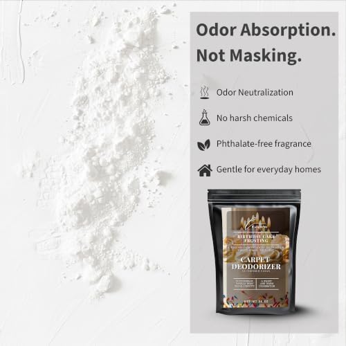 Lapew Birthday Cake Frosting Carpet Deodorizer Powder - Pet Safe Freshener for Vacuuming | Scented Odor Eliminator for Home | 36 oz - Image 3