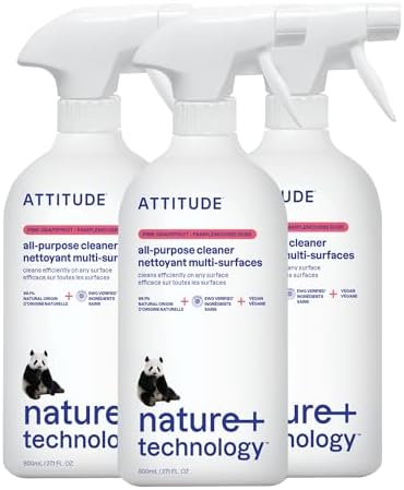 ATTITUDE All Purpose Cleaner Spray, EWG Verified, Pink Grapefruit, 27 fl oz by ATTITUDE