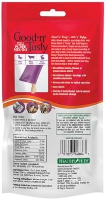 Good 'n' Tasty Triple Flavor Puree Mix-Ins Dog Food Topper Treats for All Dogs, 7 Count, Easy Single-Serve Portions, Added Protein with Duck, Beef and Rabbit, No Chicken Added (Pack of 2) - Image 2