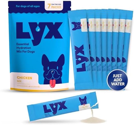 LYX Hydration Dog Electrolytes Water Enhancer, Chicken, 7-Count by LYX