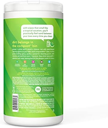 method All-Purpose Cleaning Wipes, Lime + Sea Salt, 70 Count, 6 Pack - Image 2