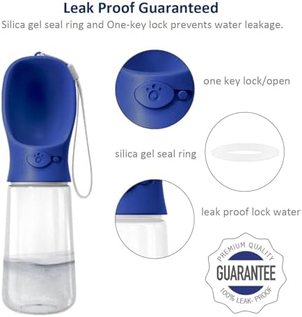 WePet Portable Dog Water Bottle, 19 OZ, Leak Proof Puppy Water Dispenser with Drinking Feeder for Pets Outdoor Walking, Hiking, Travel, Food Grade Plastic - Image 5