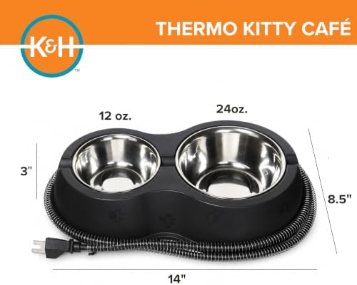 K&H Heated Water Bowl, Thermo-Kitty Café Feral Cat Feeding, Safety Listed - Image 3