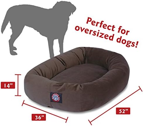 Majestic Pet Suede Calming Dog Bed, 52 in X-Large Round Washable, Chocolate - Image 3