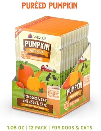 Weruva Pumpkin Patch Up! Pumpkin Puree Pet Food Supplement for Dogs & Cats, 1.05oz Pouch (Pack of 48) - Image 2