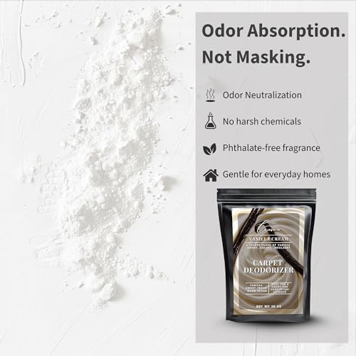 Lapew Vanilla Cream Carpet Deodorizer Powder - Pet Safe Freshener for Vacuuming | Scented Odor Eliminator for Home | 36 oz - Image 3