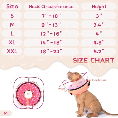 Supet Raised Inflatable Dog Cone Collar to Stop Licking, Soft Dog Cone Alternative After Surgery, Doggie Neck Donut Collar for Small Medium Large Dogs - Image 6