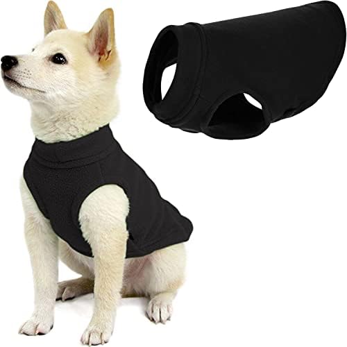 Gooby Stretch Fleece Vest Dog Sweater, Black, Small by Gooby