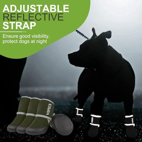 EXPAWLORER Waterproof Dog Shoes for Small Medium Large Dogs, Dog Shoes for Hot Pavement, Hiking Walking, Reflective Dog Booties for Outdoor Snow Rain Days, Anti-Slip Dog Boots & Paw Protectors - Image 6