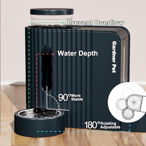 Gravity Automatic Cat Feeder, Water & Food Dispenser Set, Stainless Bowls - Image 5