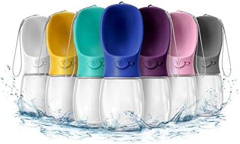 WePet Portable Dog Water Bottle, 12 OZ, Leak Proof Puppy Water Dispenser with Drinking Feeder for Pets Outdoor Walking, Hiking, Travel, Food Grade Plastic by WePet